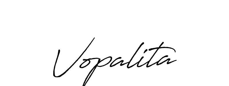 Make a beautiful signature design for name Vopalita. With this signature (Antro_Vectra_Bolder) style, you can create a handwritten signature for free. Vopalita signature style 7 images and pictures png