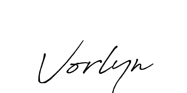It looks lik you need a new signature style for name Vorlyn. Design unique handwritten (Antro_Vectra_Bolder) signature with our free signature maker in just a few clicks. Vorlyn signature style 7 images and pictures png