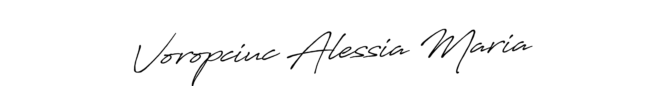 Make a short Voropciuc Alessia Maria signature style. Manage your documents anywhere anytime using Antro_Vectra_Bolder. Create and add eSignatures, submit forms, share and send files easily. Voropciuc Alessia Maria signature style 7 images and pictures png