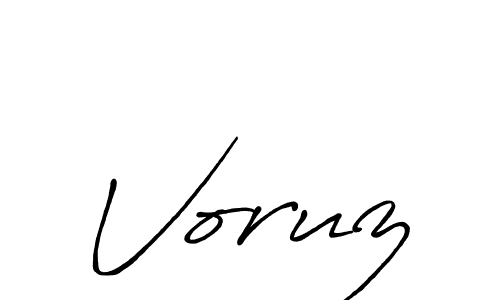 How to make Voruz signature? Antro_Vectra_Bolder is a professional autograph style. Create handwritten signature for Voruz name. Voruz signature style 7 images and pictures png