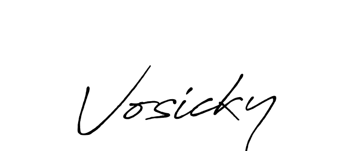How to make Vosicky signature? Antro_Vectra_Bolder is a professional autograph style. Create handwritten signature for Vosicky name. Vosicky signature style 7 images and pictures png