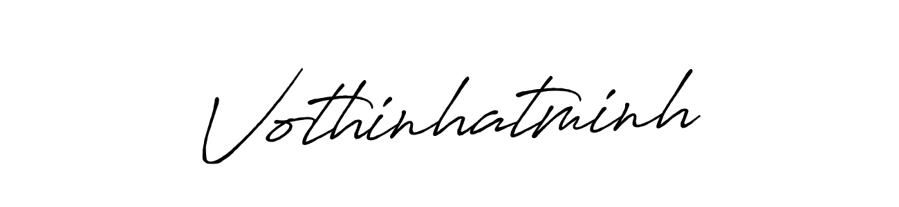 Use a signature maker to create a handwritten signature online. With this signature software, you can design (Antro_Vectra_Bolder) your own signature for name Vothinhatminh. Vothinhatminh signature style 7 images and pictures png