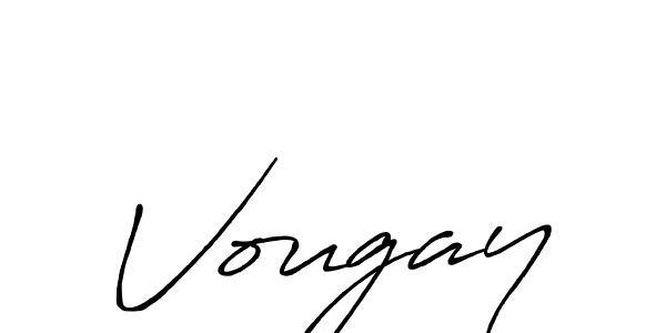 Make a beautiful signature design for name Vougay. With this signature (Antro_Vectra_Bolder) style, you can create a handwritten signature for free. Vougay signature style 7 images and pictures png