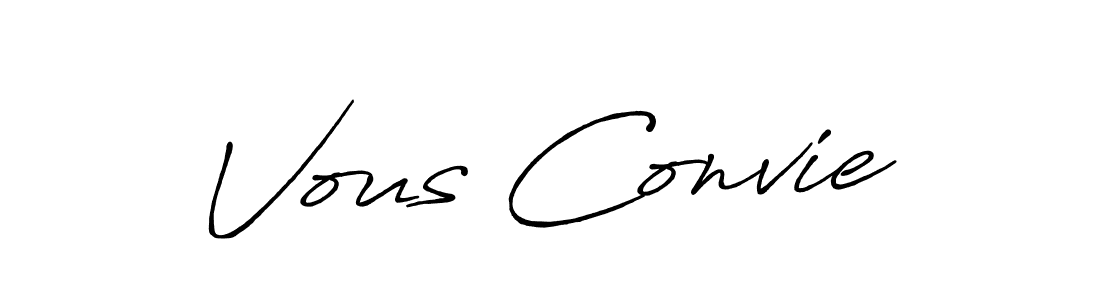 Use a signature maker to create a handwritten signature online. With this signature software, you can design (Antro_Vectra_Bolder) your own signature for name Vous Convie. Vous Convie signature style 7 images and pictures png