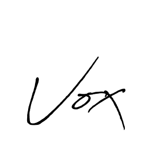 Use a signature maker to create a handwritten signature online. With this signature software, you can design (Antro_Vectra_Bolder) your own signature for name Vox. Vox signature style 7 images and pictures png