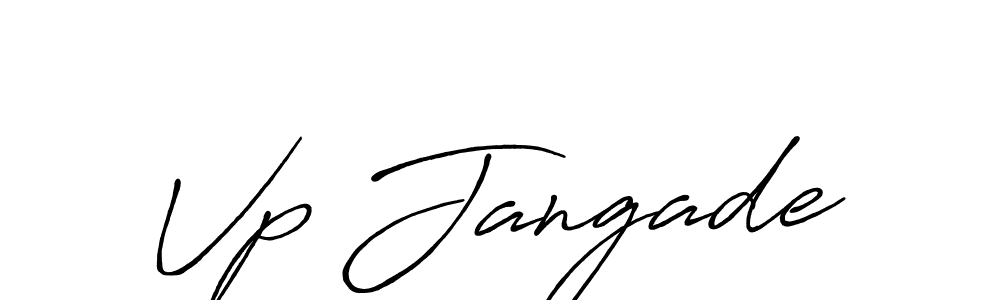 How to make Vp Jangade name signature. Use Antro_Vectra_Bolder style for creating short signs online. This is the latest handwritten sign. Vp Jangade signature style 7 images and pictures png