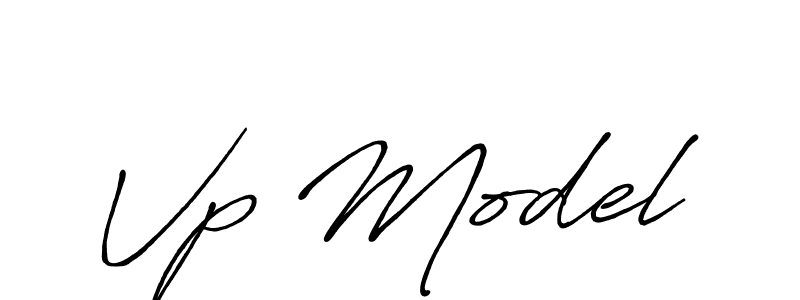 Design your own signature with our free online signature maker. With this signature software, you can create a handwritten (Antro_Vectra_Bolder) signature for name Vp Model. Vp Model signature style 7 images and pictures png
