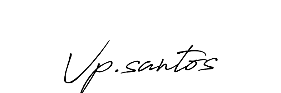 How to make Vp.santos name signature. Use Antro_Vectra_Bolder style for creating short signs online. This is the latest handwritten sign. Vp.santos signature style 7 images and pictures png