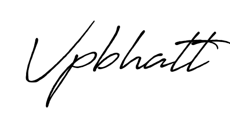 Elevate your brand with a stunning Vpbhatt eSignature. The Antro_Vectra_Bolder style provides a balanced, flowing aesthetic for everyday signing. Vpbhatt signature style 7 images and pictures png