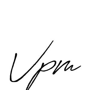 Also we have Vpm name is the best signature style. Create professional handwritten signature collection using Antro_Vectra_Bolder autograph style. Vpm signature style 7 images and pictures png