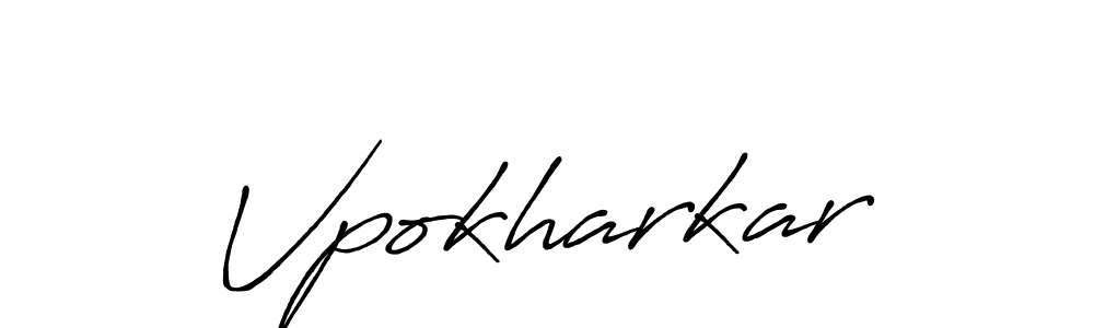 How to make Vpokharkar name signature. Use Antro_Vectra_Bolder style for creating short signs online. This is the latest handwritten sign. Vpokharkar signature style 7 images and pictures png