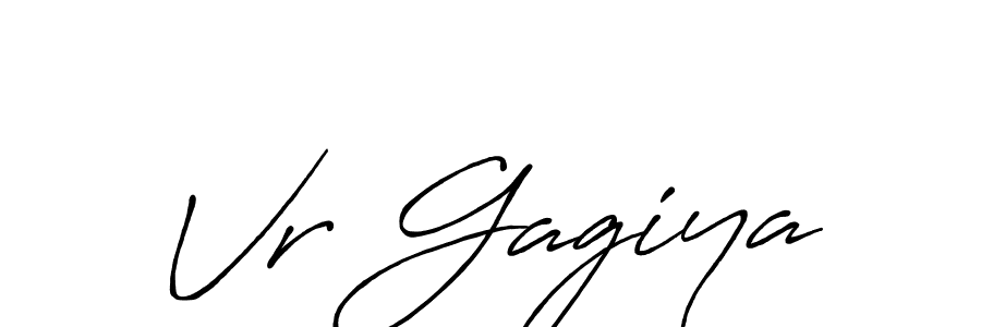 Vr Gagiya stylish signature style. Best Handwritten Sign (Antro_Vectra_Bolder) for my name. Handwritten Signature Collection Ideas for my name Vr Gagiya. Vr Gagiya signature style 7 images and pictures png