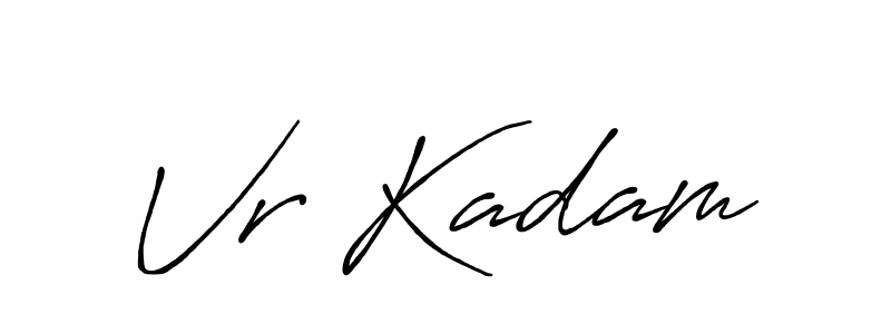 Vr Kadam stylish signature style. Best Handwritten Sign (Antro_Vectra_Bolder) for my name. Handwritten Signature Collection Ideas for my name Vr Kadam. Vr Kadam signature style 7 images and pictures png