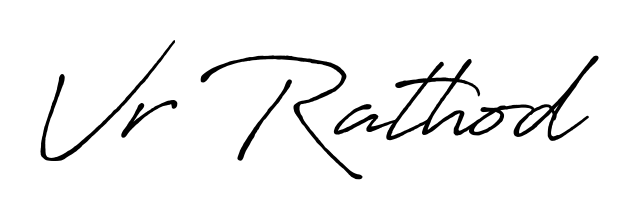 Get inspired by this graceful Antro_Vectra_Bolder signature style for name Vr Rathod. Smooth loops and balanced proportions for everyday use. Vr Rathod signature style 7 images and pictures png