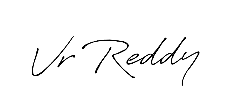 Design your own signature with our free online signature maker. With this signature software, you can create a handwritten (Antro_Vectra_Bolder) signature for name Vr Reddy. Vr Reddy signature style 7 images and pictures png