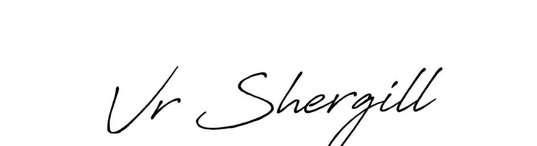 Vr Shergill stylish signature style. Best Handwritten Sign (Antro_Vectra_Bolder) for my name. Handwritten Signature Collection Ideas for my name Vr Shergill. Vr Shergill signature style 7 images and pictures png