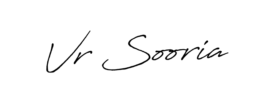 How to make Vr Sooria signature? Antro_Vectra_Bolder is a professional autograph style. Create handwritten signature for Vr Sooria name. Vr Sooria signature style 7 images and pictures png