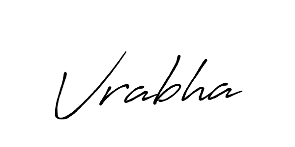 Create a beautiful signature design for name Vrabha. With this signature (Antro_Vectra_Bolder) fonts, you can make a handwritten signature for free. Vrabha signature style 7 images and pictures png