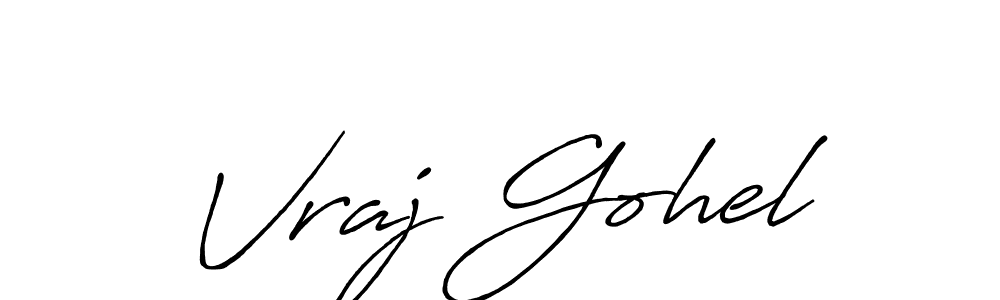 Antro_Vectra_Bolder is a professional signature style that is perfect for those who want to add a touch of class to their signature. It is also a great choice for those who want to make their signature more unique. Get Vraj Gohel name to fancy signature for free. Vraj Gohel signature style 7 images and pictures png