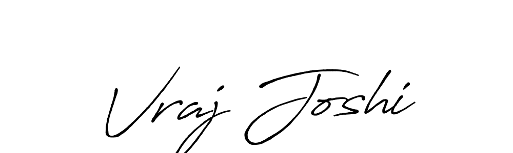 Design your own signature with our free online signature maker. With this signature software, you can create a handwritten (Antro_Vectra_Bolder) signature for name Vraj Joshi. Vraj Joshi signature style 7 images and pictures png