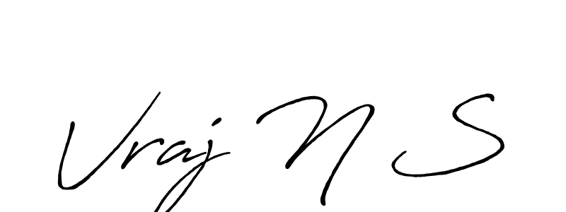 This is the best signature style for the Vraj N S name. Also you like these signature font (Antro_Vectra_Bolder). Mix name signature. Vraj N S signature style 7 images and pictures png