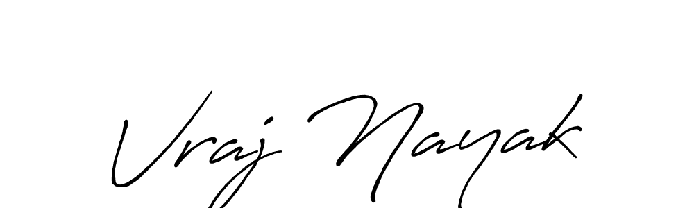 Design your own signature with our free online signature maker. With this signature software, you can create a handwritten (Antro_Vectra_Bolder) signature for name Vraj Nayak. Vraj Nayak signature style 7 images and pictures png