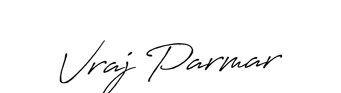 Also You can easily find your signature by using the search form. We will create Vraj Parmar name handwritten signature images for you free of cost using Antro_Vectra_Bolder sign style. Vraj Parmar signature style 7 images and pictures png