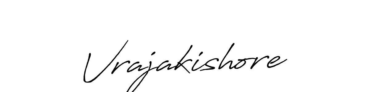 It looks lik you need a new signature style for name Vrajakishore. Design unique handwritten (Antro_Vectra_Bolder) signature with our free signature maker in just a few clicks. Vrajakishore signature style 7 images and pictures png