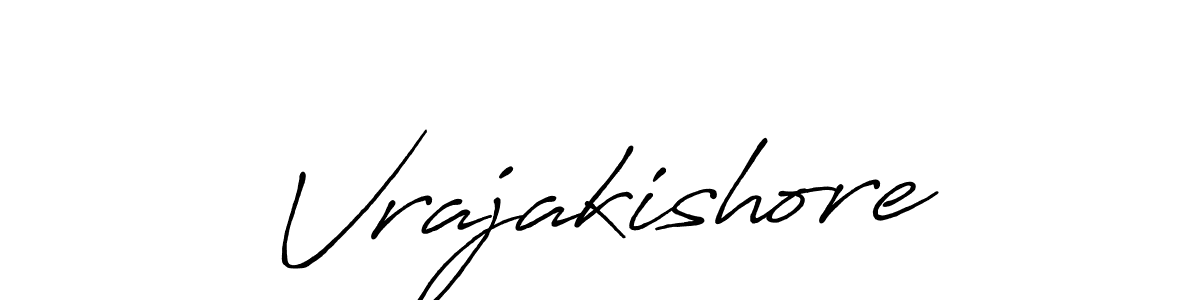 It looks lik you need a new signature style for name Vrajakishore. Design unique handwritten (Antro_Vectra_Bolder) signature with our free signature maker in just a few clicks. Vrajakishore signature style 7 images and pictures png