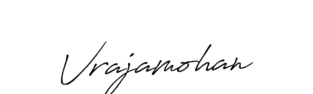 Make a beautiful signature design for name Vrajamohan. With this signature (Antro_Vectra_Bolder) style, you can create a handwritten signature for free. Vrajamohan signature style 7 images and pictures png