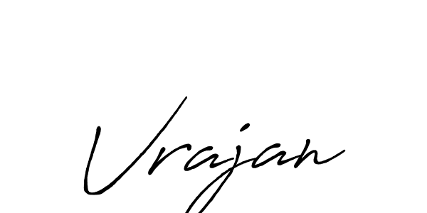 Vrajan stylish signature style. Best Handwritten Sign (Antro_Vectra_Bolder) for my name. Handwritten Signature Collection Ideas for my name Vrajan. Vrajan signature style 7 images and pictures png