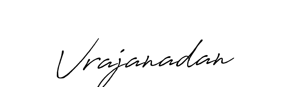 Use a signature maker to create a handwritten signature online. With this signature software, you can design (Antro_Vectra_Bolder) your own signature for name Vrajanadan. Vrajanadan signature style 7 images and pictures png