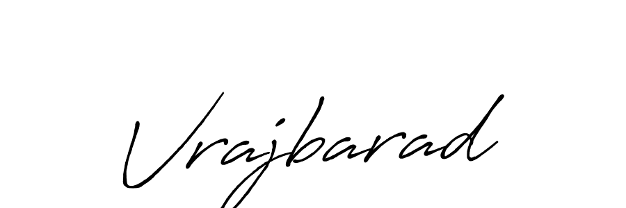 Use a signature maker to create a handwritten signature online. With this signature software, you can design (Antro_Vectra_Bolder) your own signature for name Vrajbarad. Vrajbarad signature style 7 images and pictures png