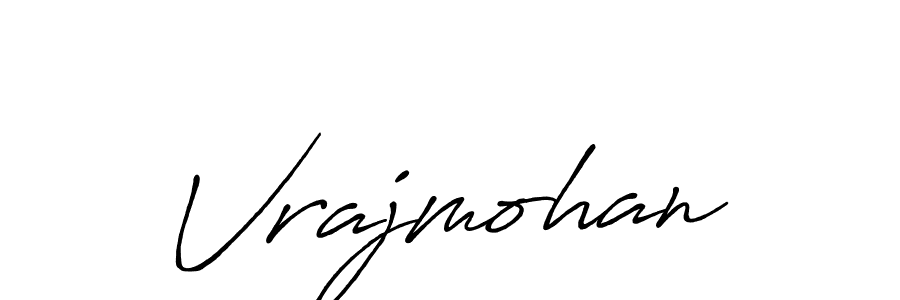 Use a signature maker to create a handwritten signature online. With this signature software, you can design (Antro_Vectra_Bolder) your own signature for name Vrajmohan. Vrajmohan signature style 7 images and pictures png