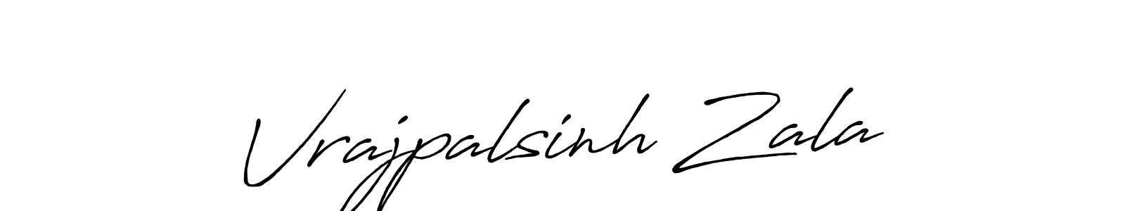 It looks lik you need a new signature style for name Vrajpalsinh Zala. Design unique handwritten (Antro_Vectra_Bolder) signature with our free signature maker in just a few clicks. Vrajpalsinh Zala signature style 7 images and pictures png