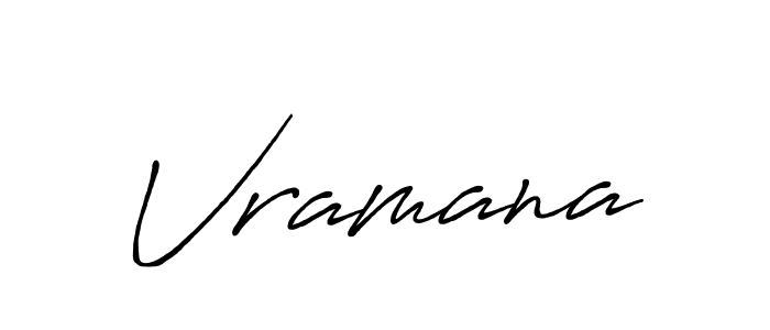 Similarly Antro_Vectra_Bolder is the best handwritten signature design. Signature creator online .You can use it as an online autograph creator for name Vramana. Vramana signature style 7 images and pictures png