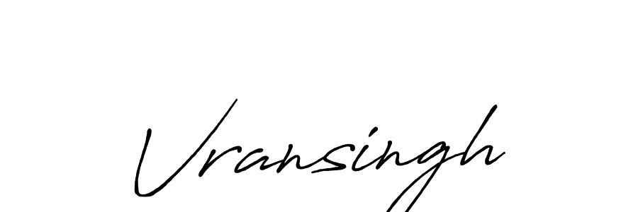 Use a signature maker to create a handwritten signature online. With this signature software, you can design (Antro_Vectra_Bolder) your own signature for name Vransingh. Vransingh signature style 7 images and pictures png