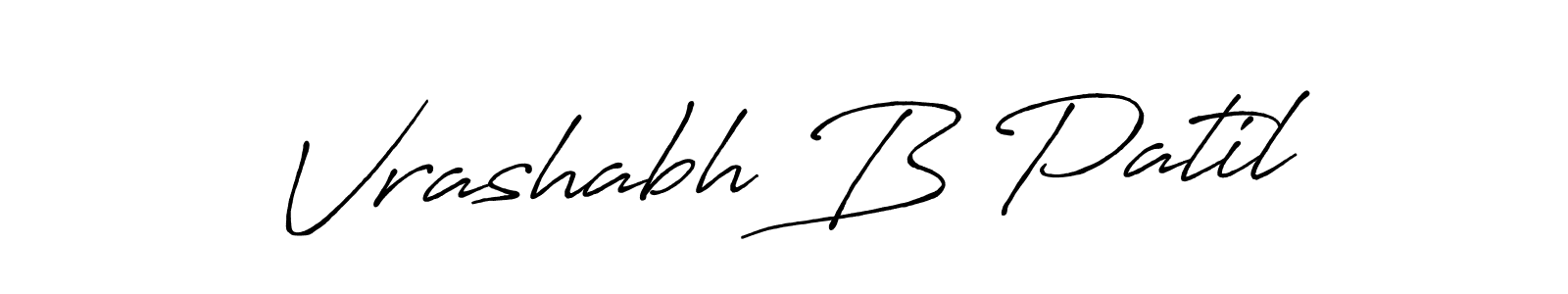 The best way (Antro_Vectra_Bolder) to make a short signature is to pick only two or three words in your name. The name Vrashabh B Patil include a total of six letters. For converting this name. Vrashabh B Patil signature style 7 images and pictures png