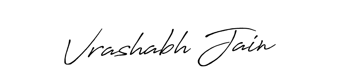 Use a signature maker to create a handwritten signature online. With this signature software, you can design (Antro_Vectra_Bolder) your own signature for name Vrashabh Jain. Vrashabh Jain signature style 7 images and pictures png