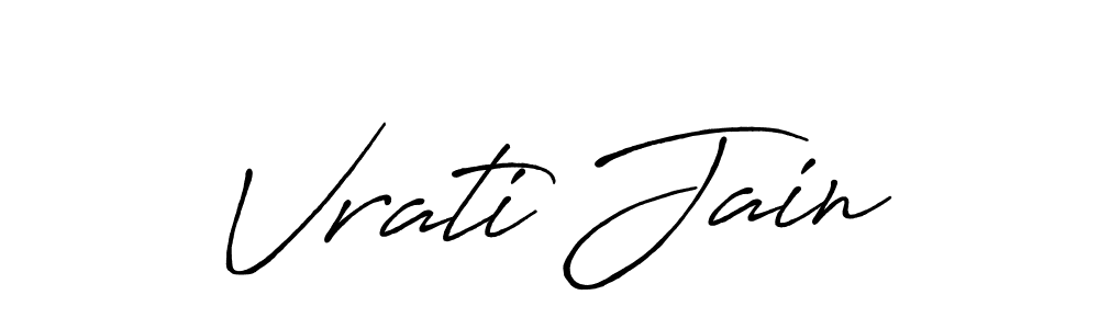 Make a short Vrati Jain signature style. Manage your documents anywhere anytime using Antro_Vectra_Bolder. Create and add eSignatures, submit forms, share and send files easily. Vrati Jain signature style 7 images and pictures png
