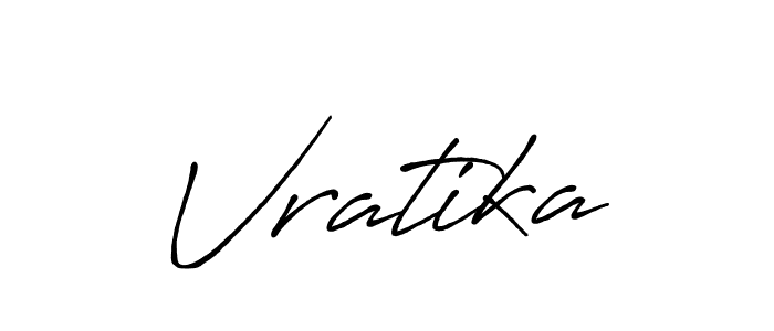 Vratika stylish signature style. Best Handwritten Sign (Antro_Vectra_Bolder) for my name. Handwritten Signature Collection Ideas for my name Vratika. Vratika signature style 7 images and pictures png