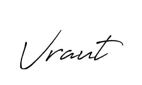 Make a beautiful signature design for name Vraut. With this signature (Antro_Vectra_Bolder) style, you can create a handwritten signature for free. Vraut signature style 7 images and pictures png