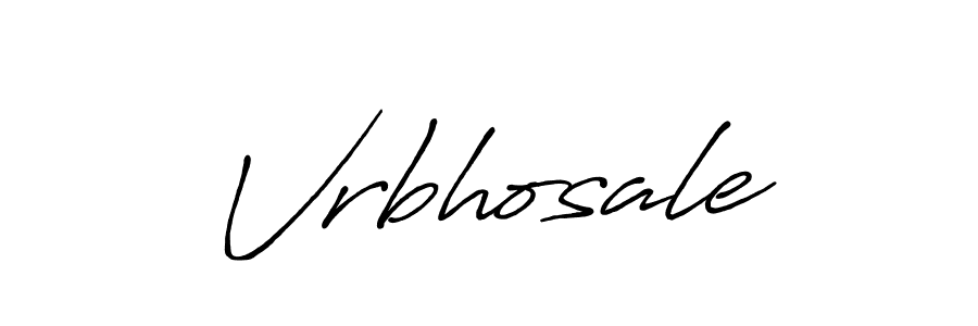 Vrbhosale stylish signature style. Best Handwritten Sign (Antro_Vectra_Bolder) for my name. Handwritten Signature Collection Ideas for my name Vrbhosale. Vrbhosale signature style 7 images and pictures png