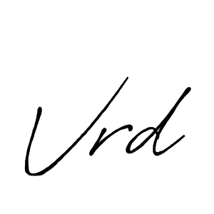 Use a signature maker to create a handwritten signature online. With this signature software, you can design (Antro_Vectra_Bolder) your own signature for name Vrd. Vrd signature style 7 images and pictures png