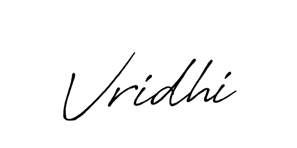 Use a signature maker to create a handwritten signature online. With this signature software, you can design (Antro_Vectra_Bolder) your own signature for name Vridhi. Vridhi signature style 7 images and pictures png