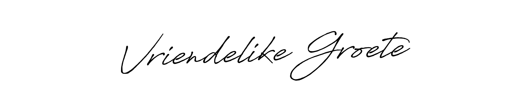 How to Draw Vriendelike Groete signature style? Antro_Vectra_Bolder is a latest design signature styles for name Vriendelike Groete. Vriendelike Groete signature style 7 images and pictures png