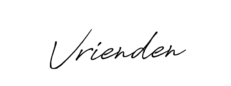 Vrienden stylish signature style. Best Handwritten Sign (Antro_Vectra_Bolder) for my name. Handwritten Signature Collection Ideas for my name Vrienden. Vrienden signature style 7 images and pictures png