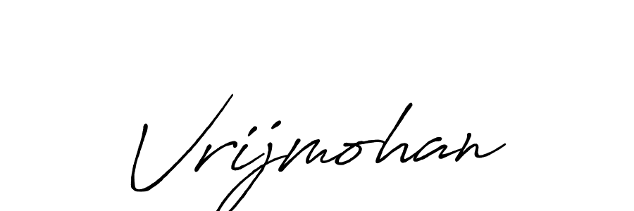 Create a beautiful signature design for name Vrijmohan. With this signature (Antro_Vectra_Bolder) fonts, you can make a handwritten signature for free. Vrijmohan signature style 7 images and pictures png