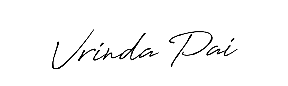 Also we have Vrinda Pai name is the best signature style. Create professional handwritten signature collection using Antro_Vectra_Bolder autograph style. Vrinda Pai signature style 7 images and pictures png