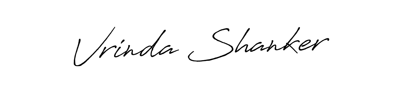 Also You can easily find your signature by using the search form. We will create Vrinda Shanker name handwritten signature images for you free of cost using Antro_Vectra_Bolder sign style. Vrinda Shanker signature style 7 images and pictures png
